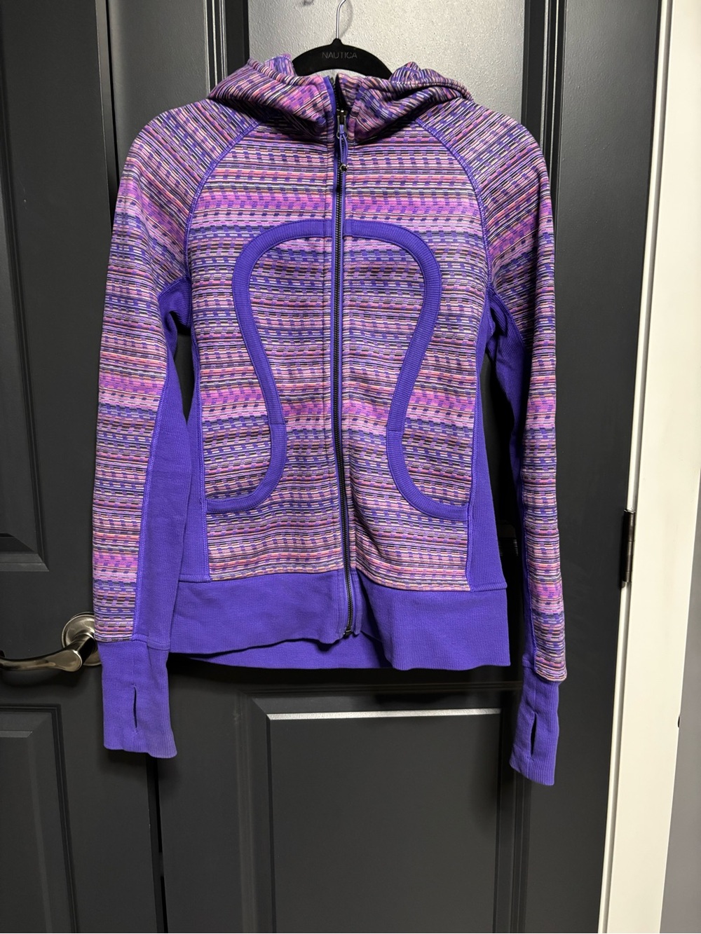 lululemon athletica Purple Patterned Hooded Zip-Up Jacket